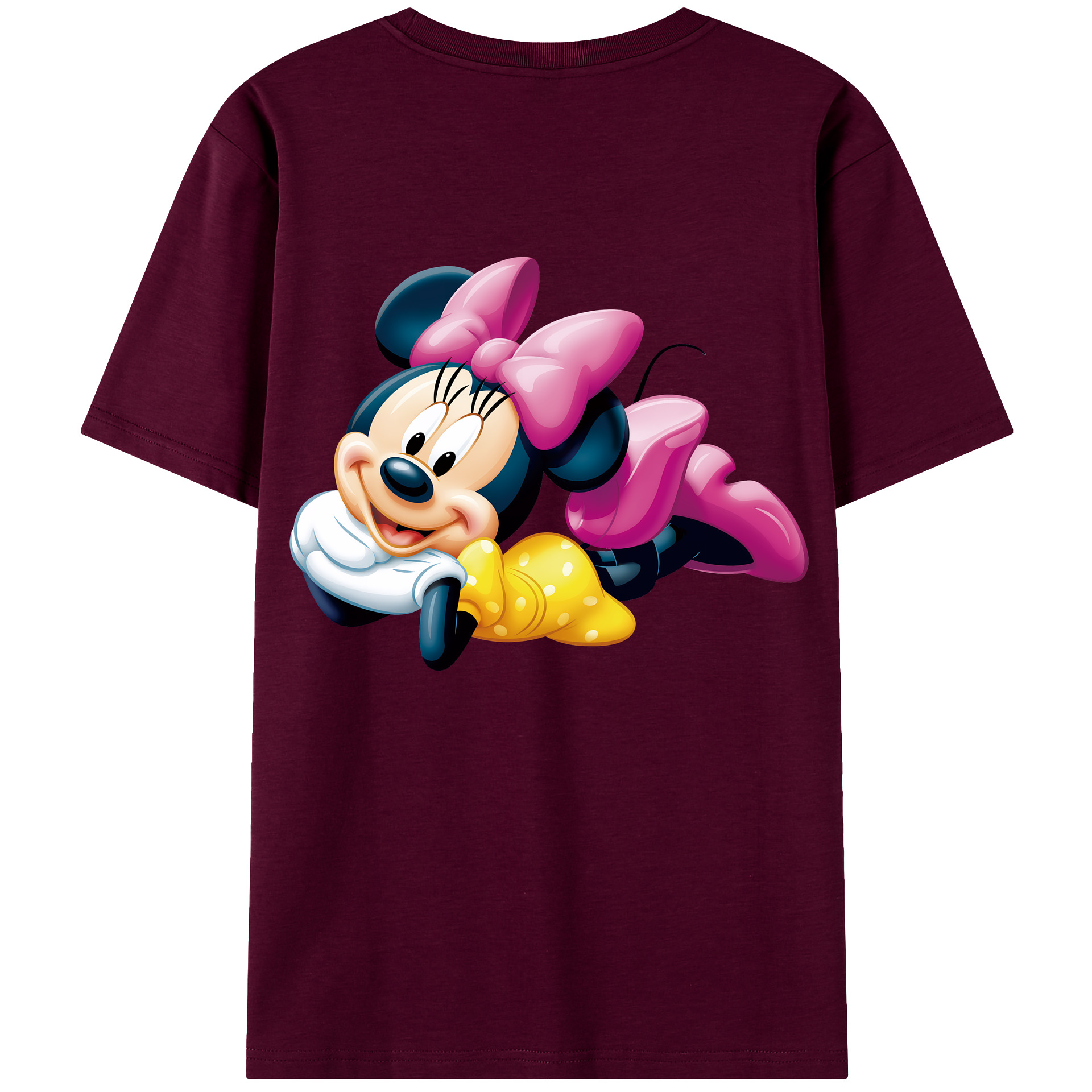 ミッキーマウス Mickey Mouse レディース半袖Tシャツ(バックプリント)